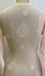 将图像加载到图库查看器中, Women's Lakhnavi Handcrafted Viscose Georgette Chikankari Kurti - HONC0108958