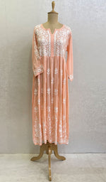 Load image into Gallery viewer, Women's Lucknowi Handcrafted Modal Cotton Chikankari Dress - HONC0121461