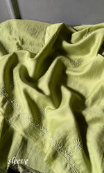 Load image into Gallery viewer, Baseema Women's Lucknowi Handcrafted Chanderi Silk Chikankari Full Suit Material - HONC0278001