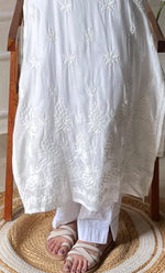 将图像加载到图库查看器中, Women's Lucknowi Handcrafted Muslin Chikankari Kurti - HONC0292591