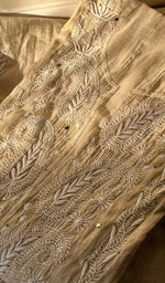 将图像加载到图库查看器中, Women's Lakhnavi Handcrafted Tissue Chanderi Semi -stitched Anarkali And Dupatta Set - HONC0264007