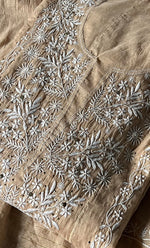 Load image into Gallery viewer, Women's Lakhnavi Handcrafted Mul Chanderi  Semi -Stitched Anarkali And Dupatta Set - HONC0273165