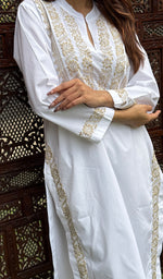 将图像加载到图库查看器中, Women's Lucknowi Handcrafted Cotton Chikankari Kurti - HONC0274386