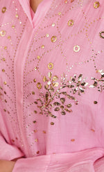 将图像加载到图库查看器中, Women's Lucknowi Handcrafted Mul Chanderi Stitched Chikankari Kurta And Plazzo Set- HONC03185720