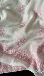 Load image into Gallery viewer, Women's Lakhnavi Handcrafted Mul Chanderi Kurta And Dupatta Set - HONC0290530