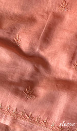 Load image into Gallery viewer, Women's Lakhnavi Handcrafted Mul Chanderi Chikankari Full Suit Material - HONC0271175