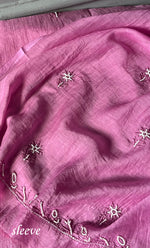 Load image into Gallery viewer, Women's Lakhnavi Handcrafted Mul Chanderi Chikankari Full Suit Material - HONC0278004
