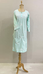 Load image into Gallery viewer, Falak Women's Lucknowi Handcrafted Cotton Chikankari Kurti - HONC0220704