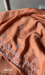 Load image into Gallery viewer, Women's Lakhnavi Handcrafted Munga Silk Unstitched Chikankari Kurta And Dupatta Set- HONC0272984