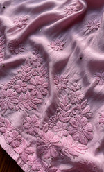 Load image into Gallery viewer, Women's Lucknowi Handcrafted Muslin Chikankari Kurti - HONC0175630