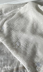 Load image into Gallery viewer, Jazba Women's Lakhnavi Handcrafted Mul Chanderi UnStitched Kurta And Dupatta Set - HONC0320806