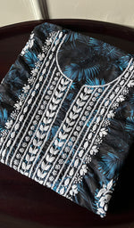 将图像加载到图库查看器中, Women's Lakhnavi Handcrafted Cotton Chikankari Unstitched Kurti Fabric - HONC0268850