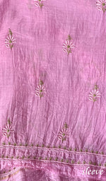 Load image into Gallery viewer, Women's Lakhnavi Handcrafted Mul Chanderi Unstitched Kurta And Dupatta Set - HONC0254132