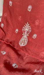 Load image into Gallery viewer, Women's Lakhnavi Handcrafted Mul Chanderi Unstitched Kurta And Dupatta Set - HONC0365688