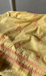 Load image into Gallery viewer, Women's Lakhnavi Handcrafted Mul Chanderi Unstitched Kurta And Dupatta Set- HONC0282368