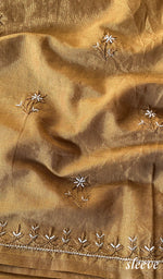 Load image into Gallery viewer, Women's Lakhnavi Handcrafted Tissue Chanderi Chikankari Suit Material - HONC0275990