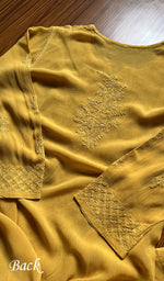 将图像加载到图库查看器中, Umnaaz Women's Lakhnavi Handcrafted Viscose Georgette Chikankari Kurti- HONC0301078