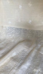 Load image into Gallery viewer, Women's Lakhnavi Handcrafted Mul Chanderi Unstitched Chikankari Full Suit - HONC0370550