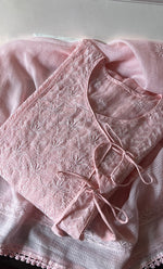 将图像加载到图库查看器中, Sehmat Women's Lakhnavi Handcrafted Kota Cotton Semi -Stitched Angrakha And Dupatta Set- HONC0300704