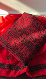 将图像加载到图库查看器中, Yumna Women's Lucknowi Handcrafted Faux-Georgette Chikankari Suit Material - HONC0277973