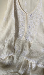 Load image into Gallery viewer, Women's Lakhnavi Handcrafted Mul Chanderi Semi - Stitched Kurta And Dupatta Set - HONC0233893