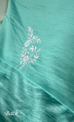 Load image into Gallery viewer, Women's Lucknowi Handcrafted Kota Cotton Chikankari Unstitched Kurta And Dupatta Set - HONC0336030