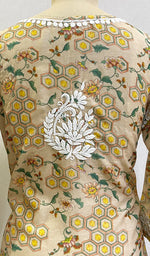 Load image into Gallery viewer, Aisha Women&#39;s Lucknowi Handcrafted Cotton Chikankari Kurti - HONC0174541
