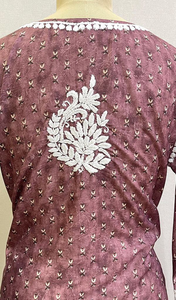 Aisha Women's Lucknowi Handcrafted Muslin Chikankari Kurti - HONC0174529