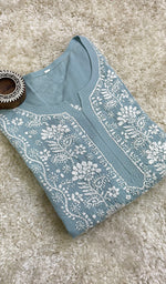 Load image into Gallery viewer, Naira Women's Lucknowi Handcrafted Cotton Chikankari Kurti - HONC0169057