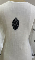 Load image into Gallery viewer, Zeenat Women's Lucknowi Handcrafted Cotton Chikankari Kurti - HONC0171358