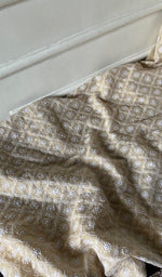 Load image into Gallery viewer, Lucknowi Handcrafted Tissue Chanderi Chikankari Unstitched Unisex Kurta Fabric - HONC0338779