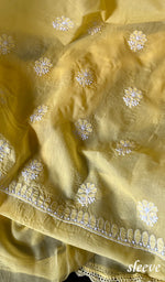 Load image into Gallery viewer, Women's Lakhnavi Handcrafted Cotton Chikankari Suit Material - HONC0285020