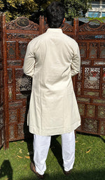 Load image into Gallery viewer, Men's Lucknowi Handcrafted Cotton Chikankari Kurta - HONC0342339