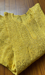 将图像加载到图库查看器中, Nilofar Women's Lakhnavi Handcrafted Viscose Georgette Chikankari Anarkali - HONC0269042