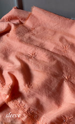 Load image into Gallery viewer, Women's Lakhnavi Handcrafted Mul Chanderi Unstitched Chikankari Full Suit Material - HONC0307155