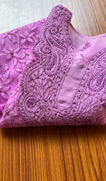 将图像加载到图库查看器中, Women's Lakhnavi Handcrafted Cotton Chikankari Kurti - NC065015