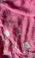 Load image into Gallery viewer, Jazba Women's Lakhnavi Handcrafted Mul Chanderi UnStitched Kurta And Dupatta Set - HONC0301688