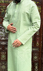 Load image into Gallery viewer, Men's Lucknowi Handcrafted Cotton Chikankari Kurta - HONC0298880