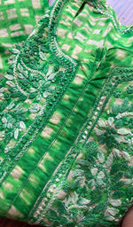 将图像加载到图库查看器中, Women's Lakhnavi Handcrafted Cotton Chikankari Kurti - NC4443