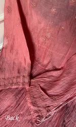 Load image into Gallery viewer, Women's Lakhnavi Handcrafted Mul Chanderi Semi - Stitched Kurta And Dupatta Set - HONC0297757