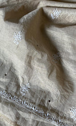 Load image into Gallery viewer, Women's Lakhnavi Handcrafted Tissue Chanderi Unstitched Kurta And Dupatta Set - HONC0267163