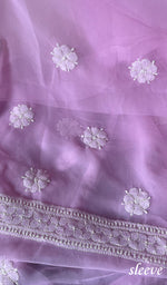 Load image into Gallery viewer, Women's Lucknowi Handcrafted Faux-Georgette Chikankari Suit Material - HONC0274415