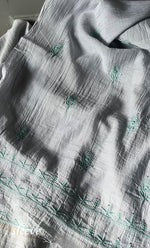 Load image into Gallery viewer, Women's Lakhnavi Handcrafted Maheshwari Mul Chanderi Unstitched Kurta And Dupatta Set - HONC0296495