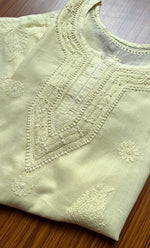 Load image into Gallery viewer, Women's Lakhnavi Handcrafted Cotton Chikankari Top - HONC0214052