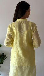 Load image into Gallery viewer, Women's Lakhnavi Handcrafted Mul Chanderi Chikankari Top - HONC0364862