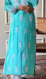 Load image into Gallery viewer, Rupam Women's Lucknowi Handcrafted Modal Cotton Chikankari Kurti - HONC0211887