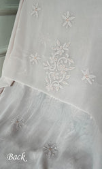 Load image into Gallery viewer, Women's Lucknowi Handcrafted Viscose Georgette Unstitched Chikankari Suit Material - HONC0325150