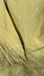 Load image into Gallery viewer, Women's Lakhnavi Handcrafted Mul Chanderi Semi - Stitched Kurta And Dupatta Set - HONC0269047