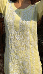 Load image into Gallery viewer, Iqra Women's Lucknowi Handcrafted Cotton Chikankari Kurti - HONC0164395