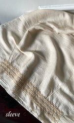 将图像加载到图库查看器中, Lucknowi Handcrafted Munga Silk Chikankari Unstitched Men's Kurta Fabric - HONC0314524